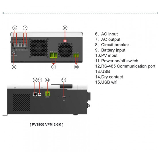 Хибриден инвертор/UPS Must 3000W 24V