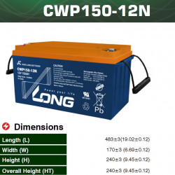 Акумулатор карбонов AGM 150ah LONG