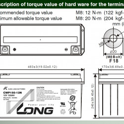Акумулатор карбонов AGM 150ah LONG