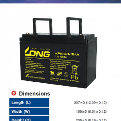 Акумулатор KPH AGM 100ah LONG