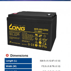 Акумулатор WPL AGM 100ah LONG