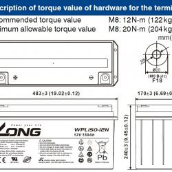 Акумулатор WPL AGM 150ah LONG
