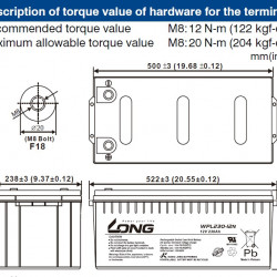 Акумулатор WPL AGM 230ah LONG
