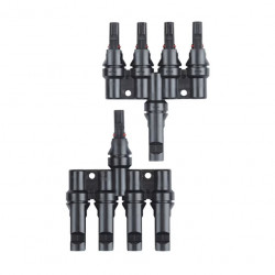 Комплект конектори MC4 - Y-branch 4в1 за паралелно свързване на соларни панели